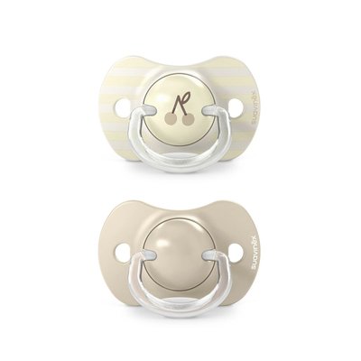 Suavinex SX PRO 18 m+ Birdies dudlík 2 ks - krémový