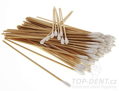 Vatové jednorázové tyčinky 15cm, 100 ks