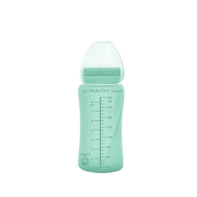 Everyday Baby skleněná láhev s brčkem 240 ml, Mint Green