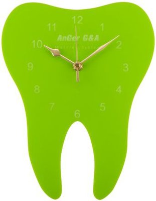 Tooth Shaped Clock limetkové