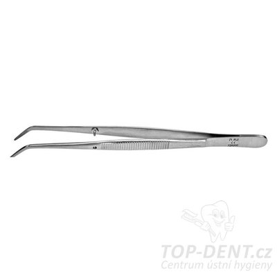 PURE pinzeta zahnutá, 15 cm