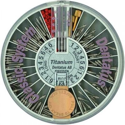 Titanové čepy Dentatus - Complete Starter Kit 120 ks