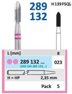 HORICO tvrdokovová fréza - torpédo 2,3 mm