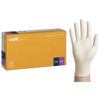 RUKAVICE latexové nepudrované EasyCare, bílé, velikost XS, 100ks