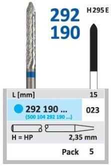 HORICO tvrdokovová fréza - torpédo 2,3 mm
