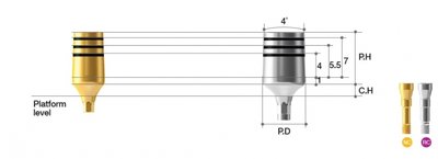 MEGAGEN BD Milling Abutment ø6.0 - NC, CH=5, PH=9
