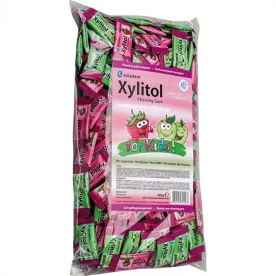 Xylitol žvýkačky pro děti mix jahoda/jablko 200 x 2 ks