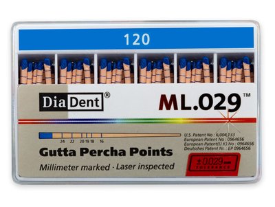 Diadent .02 - Gutaperčové čepy, vel. 120 - ukončená výroba