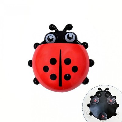 Držák na zubní kartáčky beruška - červená, 1 ks