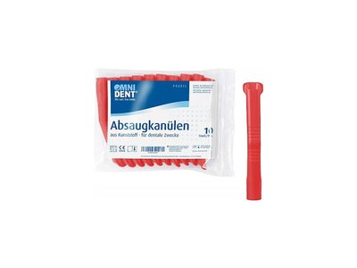 OMNI Odsávací kanyly velké, 10ks, červené