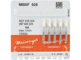 Keramische Schleifer 660 - Packung 5 Stück weiß extra fein, FG, Figur 297, 7 mm, ISO 025