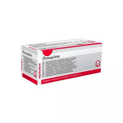Hemogelatin – 24 sztuki sterylnych gąbek żelatynowych (pochodzenia wieprzowego) Septodont