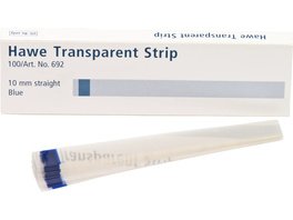 Strips transparent - Packung 100 Stück gelb, Länge 100 mm, Breite 6 mm, gerade