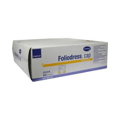 Čepice baret Foliodress Cap Universal, s gumičkou, zelená (100ks/bal) (8bal/kar)