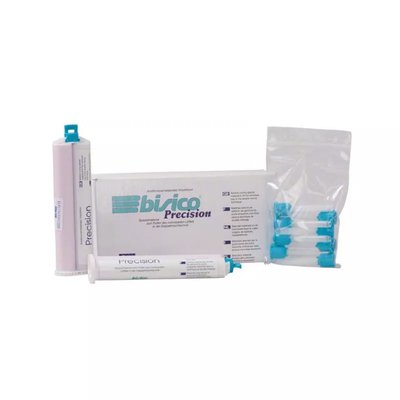 Silikon addycyjny Bisico Precision 4x kartusz 75 ml, 16 końcówek mieszających