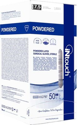 Rękawiczki 6,5 sterylne pudrowane INTOUCH MercatorMedical (50par/op)