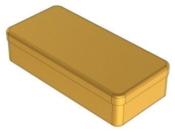 Box aluminium 21x10x5cm, žlutý
