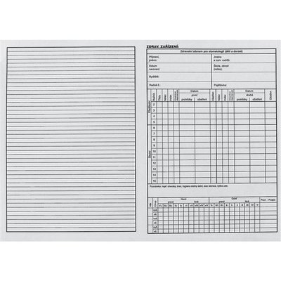 Zdravotní záznam pro děti a dorost - zadej 100ks