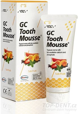 GC Mousse dentální krém s vápníkem Tutti-Frutti, 40g