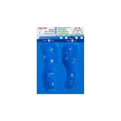 Formówki poliestrowe siekacze górne boczne (maxillary) – 10 szt.