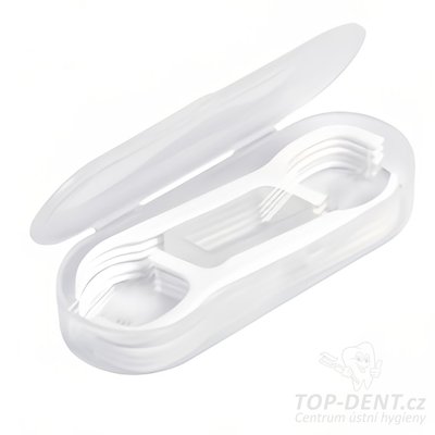 Dentální mečíky s nití + pouzdro, 10 ks