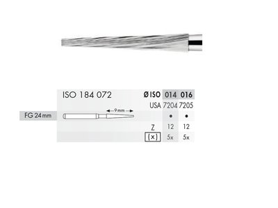 Tvrdokovový vrtáček čtvercový kužel (5ks)