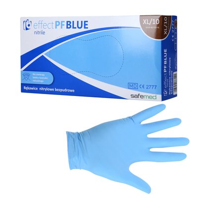 Rukavice SAFEMED EFFECT PF BLUE Nitril - L