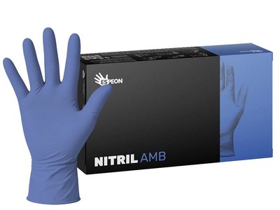 Nitrilové rukavice NITRIL AMB 100 ks, nepudrované, tmavě modré, 3.2 g