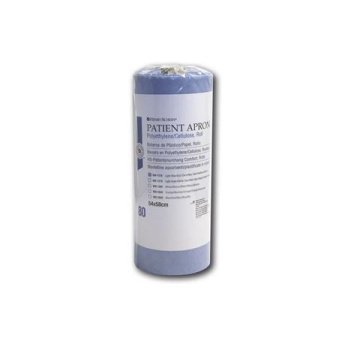 HS-ubrousky pro pacienty Apron Comfort (celulóza a polyethylen) světle modré (54 x 58 cm) 80 ks - role QQ