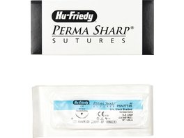 Perma Sharp™ Seide - Packung 12 Stück schwarz, 45 cm, C-9, 1/2 Kreis, schneidend, Rückstich, 23...