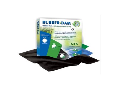 Rubber-Dam blány, střední, bez příchutě, modré, 36 kusů