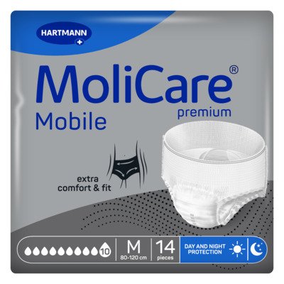 MoliCare Mobile 10 kapek vel. M natahovací kalhotky 14 ks