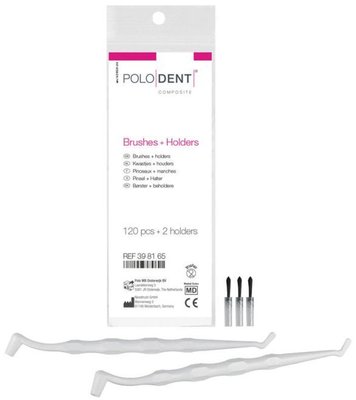 POLODENT štětečky průhledné/černé vč.držáků