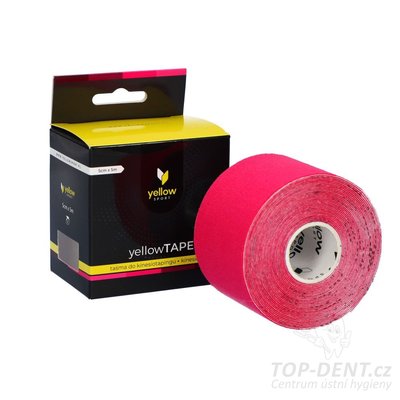 yellowTAPE Kineziologický tejp, 5cm x 5m (růžový)