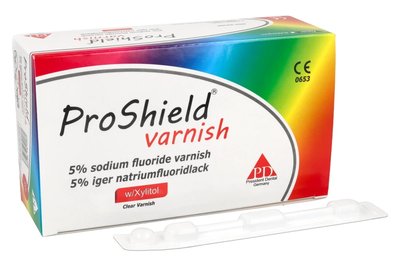 Proshield Varnish 0,4 ml x 32 szt President Dental - guma balonowa