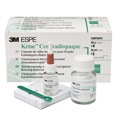 Ketac Cem Radiopaque - Triple pack 3 x 30 g + 3 x 12 ml