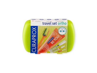 CURAPROX travel set ORTHO zelený
