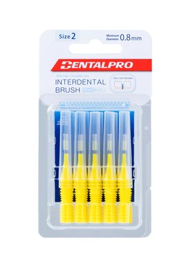 DentalPro I Shaped 2 mezizubní kartáček žlutý 10 ks