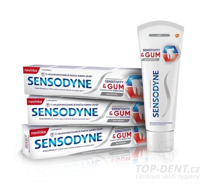 Sensodyne Sensitivity & GUM Whitening zubní pasta, 3x75ml