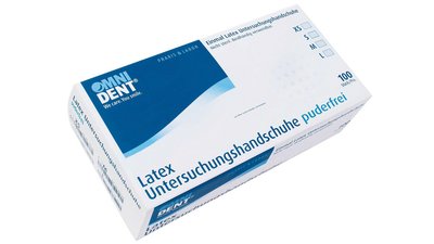 Omni Latex-Untersuchungshandschuhe puderfrei - Packung 100 Stück puderfrei, L