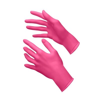 Akzenta Nitrile Gloves - Colour Collection - Fuchsia - Size M