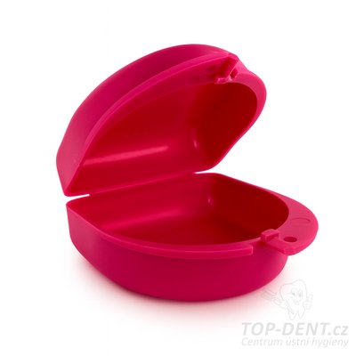 PURE krabička na rovnátka / náhrady (tmavě růžová), 1ks