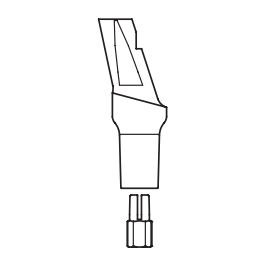 Abutment 360° - lomený 15°, zelená 4,1/2 mm 1 ks