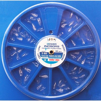 Korunky Anger - Incisors dolní 80 ks