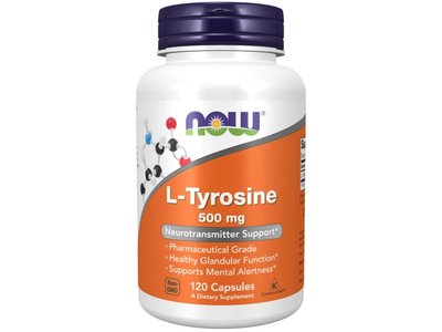 NOW Foods - L-Tyrosin 500mg, 120 kapslí