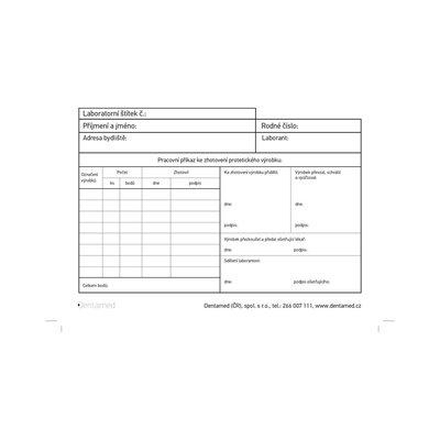 Laboratorní štítky propisovací zelené/ blok