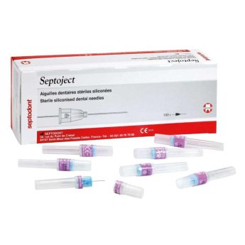 Septoject jehly karpulové 30G, 0,3 x 25 modrá, krátká, 100 ks