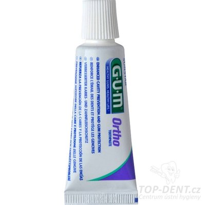 GUM Ortho zubní gelová pasta pro čištění s rovnátky, 12ml