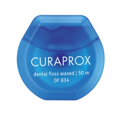 Curaprox DF 834 dental floss dentální nit s mátovou příchutí, 50 m