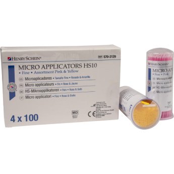HS-mikroaplikátory HS10 žluté a růžové JEMNÉ délka 10 cm průměr 1,5 mm 400 ks